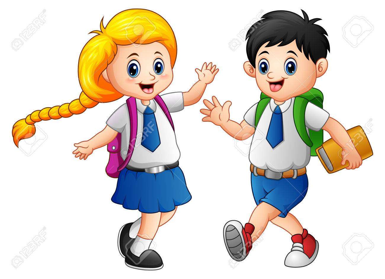 81552995 happy school kids go to school - والدین کلاس اولی‌ها بخوانند؛ 16 راهکار برای ایجاد علاقه به مدرسه
