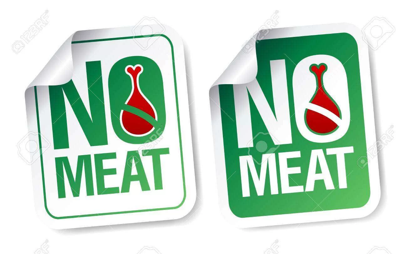 13403512 no meat stickers set - چگونه اندامی خوب داشته باشیم و سالم زندگی کنیم؟