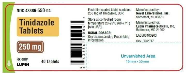 40 tablets 250 mg 720x283 - تینیدازول : کاربرد ، مقدار و روش مصرف ، عوارض جانبی و میزان مصرف