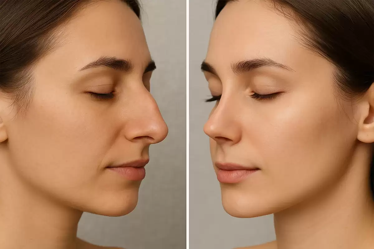 قبل و بعد عمل بینی نیمه فانتزی