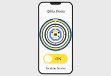 ابزار قبله‌یاب آنلاین در سایت onlinecompass.net