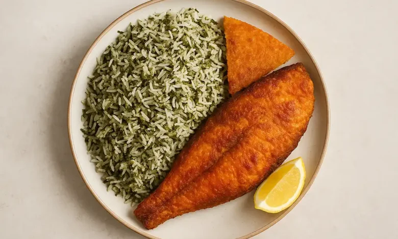 سبزی پلو با ماهی