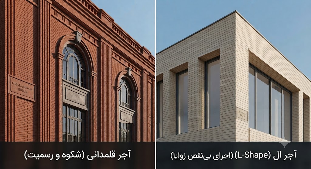 آجر قلمدانی و آجر ال