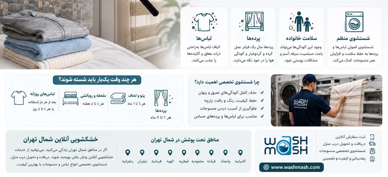 خشکشویی آنلاین شمال تهران