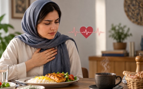 چرا بعد از غذا قلبمان تندتر میزند؟